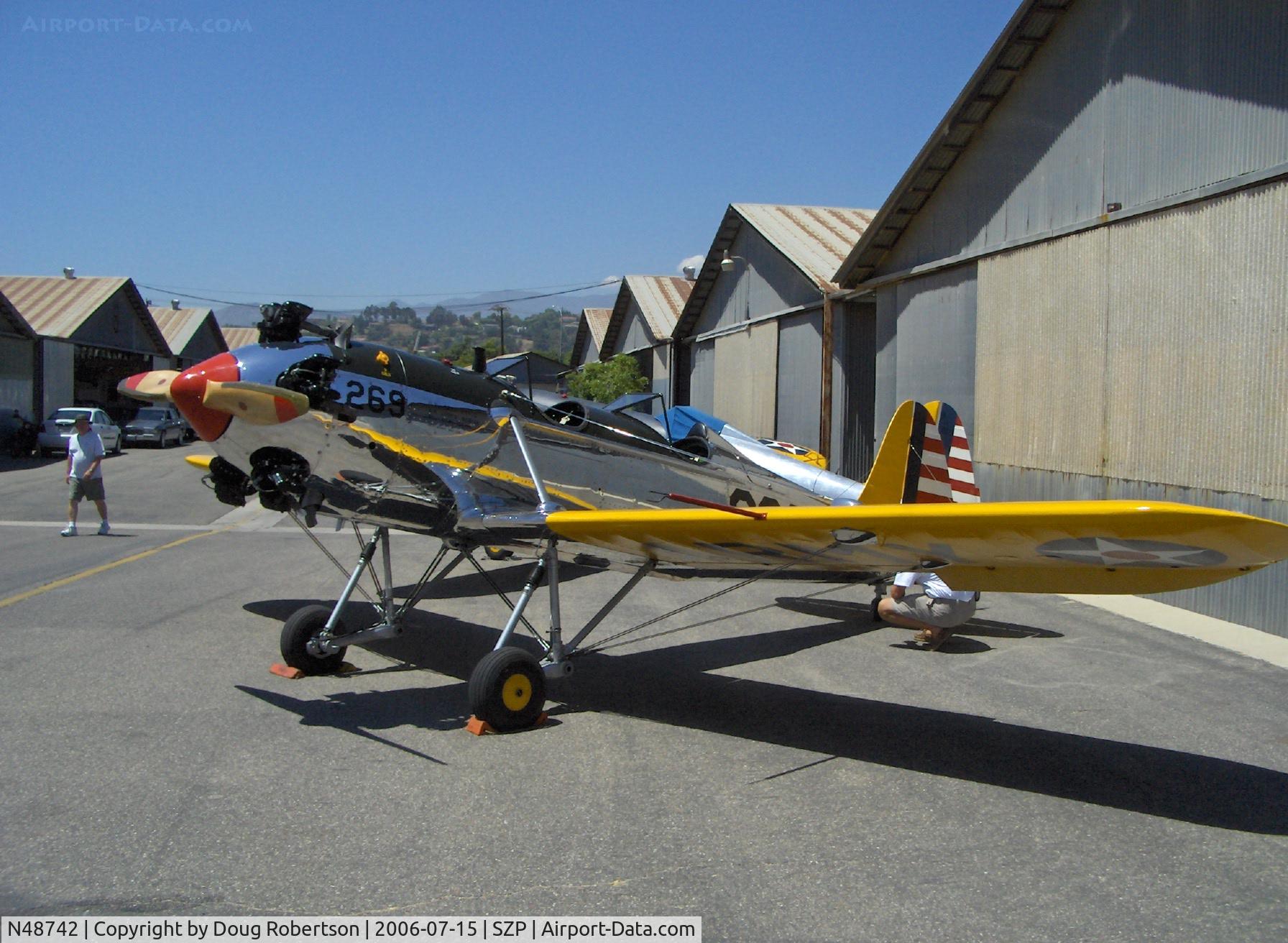 N48742, 1941 Ryan Aeronautical ST3KR C/N 1298, 1941 Ryan Aeronautical ST-3KR as PT-22, Kinner R5 160 Hp, mirror polished