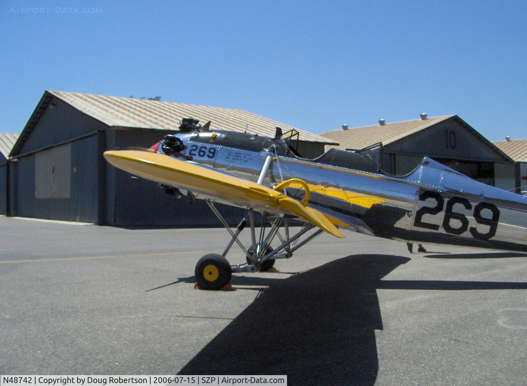 N48742, 1941 Ryan Aeronautical ST3KR C/N 1298, 1941 Ryan Aeronautical ST-3KR as PT-22, Kinner R5 160 Hp, mirror polished
