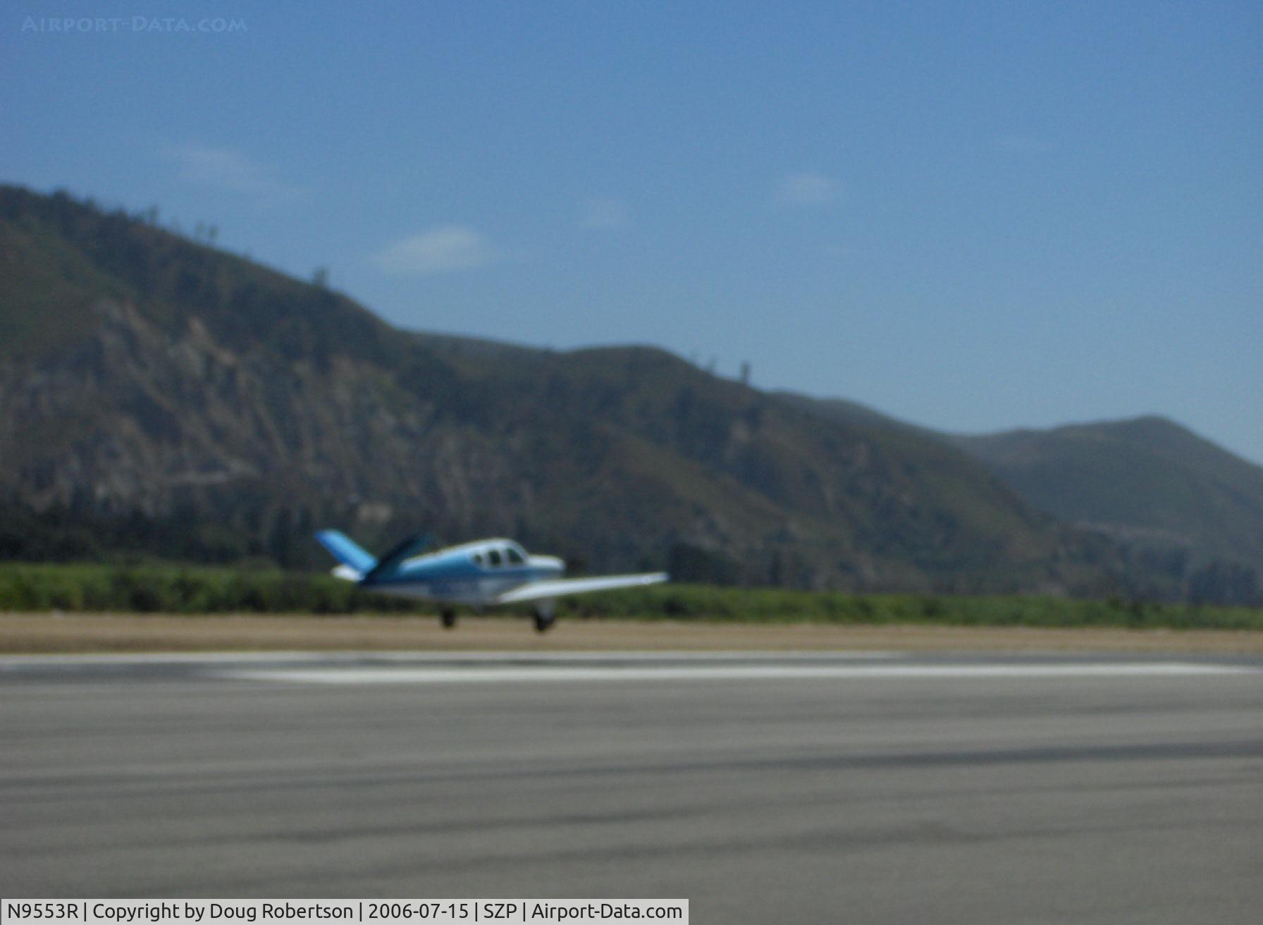 N9553R, 1959 Beech K35 Bonanza C/N D-6104, 1959 Beech K35 BONANZA, Continental IO-470-N 260 Hp, takeoff climbout Runway 22