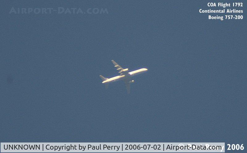 UNKNOWN, Contrails Various C/N Unknown, Continental a bit lower than usual heading south over Ahoskie, NC