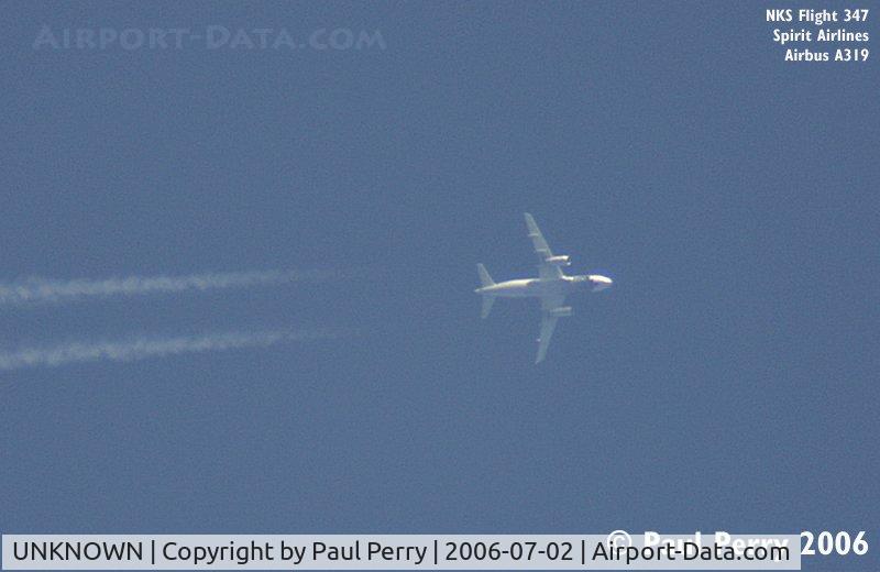 UNKNOWN, Contrails Various C/N Unknown, Spirit Airlines pushing along on needles of vapor