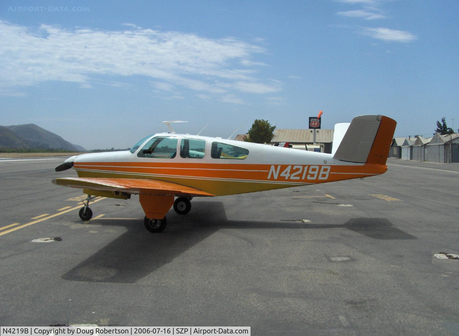 N4219B, 1955 Beech F35 Bonanza C/N D-4180, 1955 Beech F35 BONANZA, Continental E225-8 225 Hp