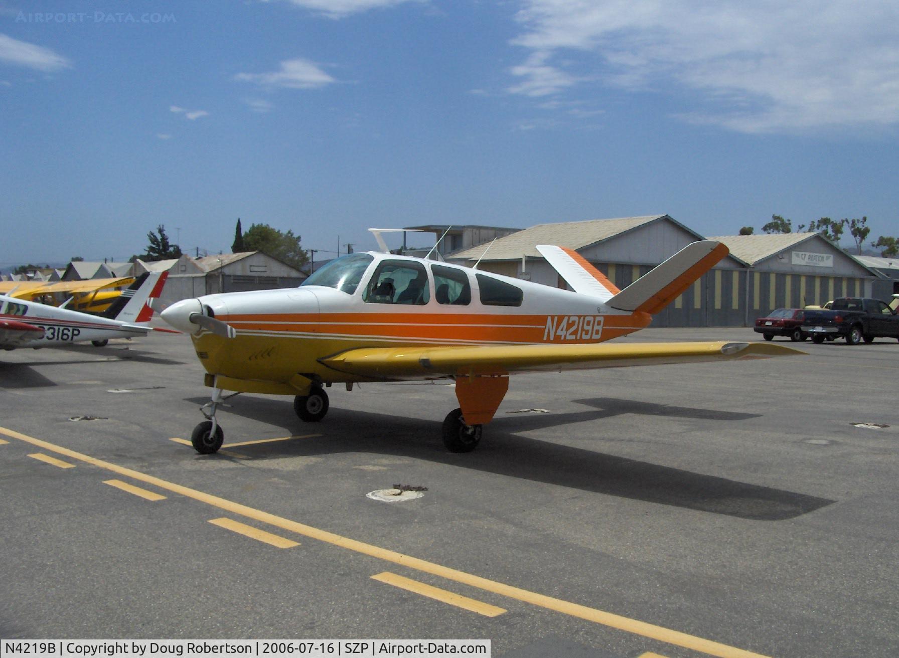 N4219B, 1955 Beech F35 Bonanza C/N D-4180, 1955 Beech F35 BONANZA, Continental E225-8 225 Hp