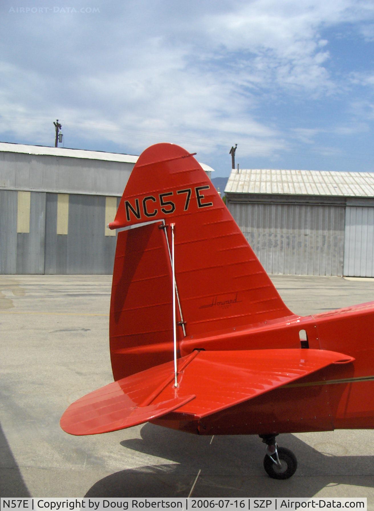 N57E, 1929 Howard Aircraft DGA-11 C/N 88, 1937 Howard DGA-11 CUSTOM, P&W R-985-N Wasp Jr. 450 Hp, tail with Howard logo
