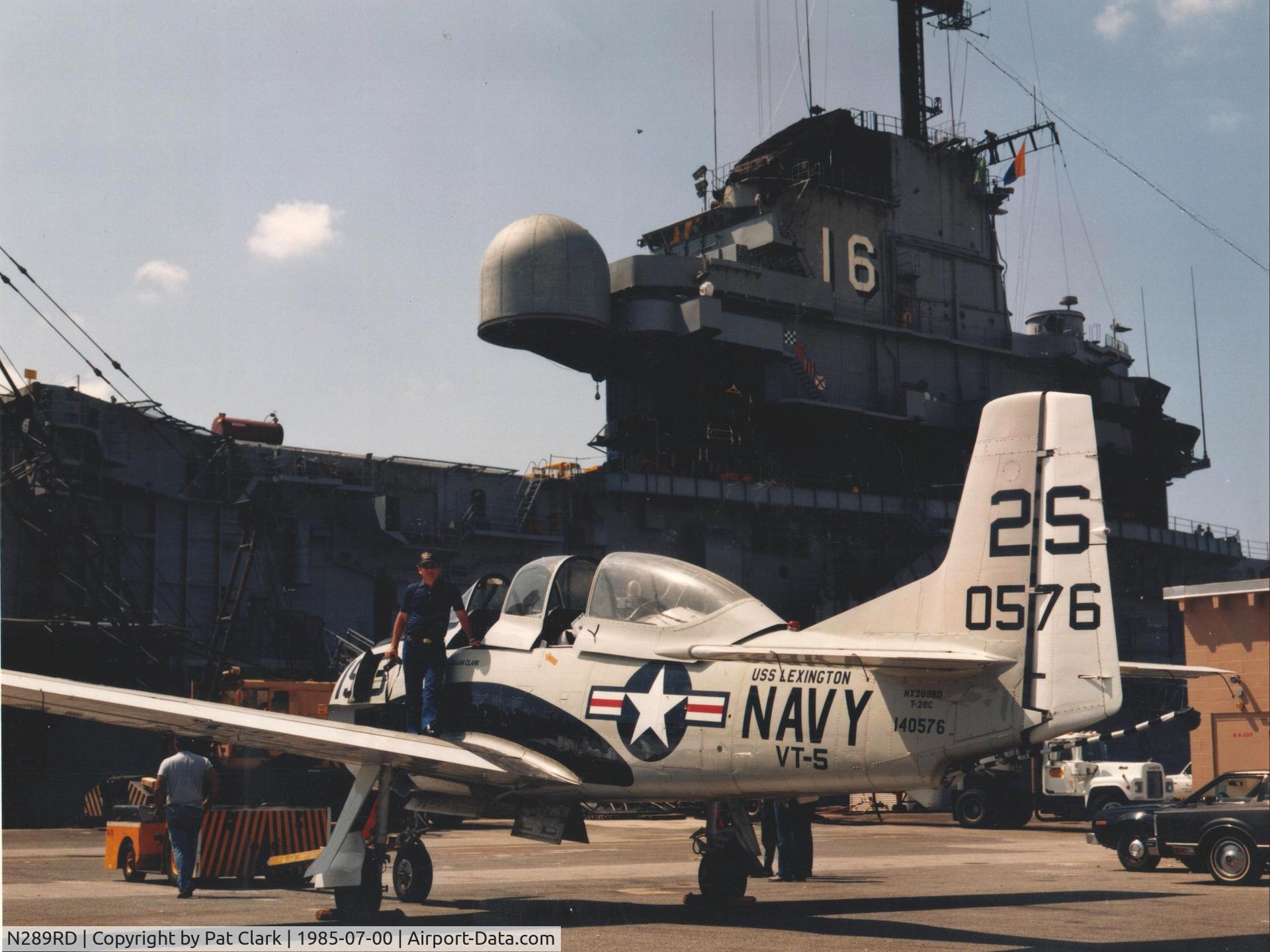 N289RD, 1956 North American T-28C Trojan C/N 226-153, 28C at Allegheny Dock boarding the USS Lexington