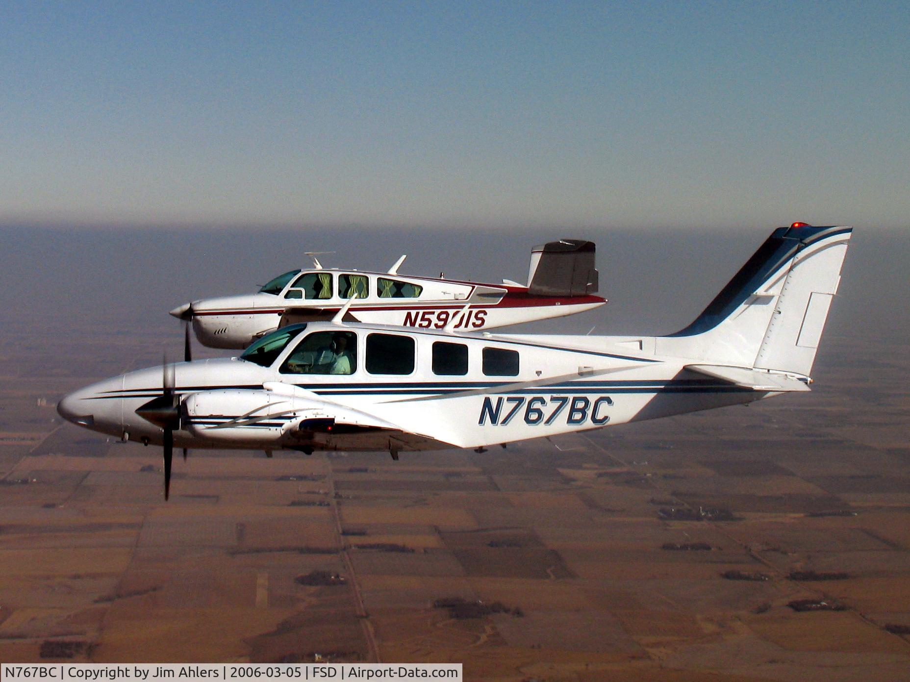 N767BC, 1977 Beech 58 Baron C/N TH805, N767BC In Formation