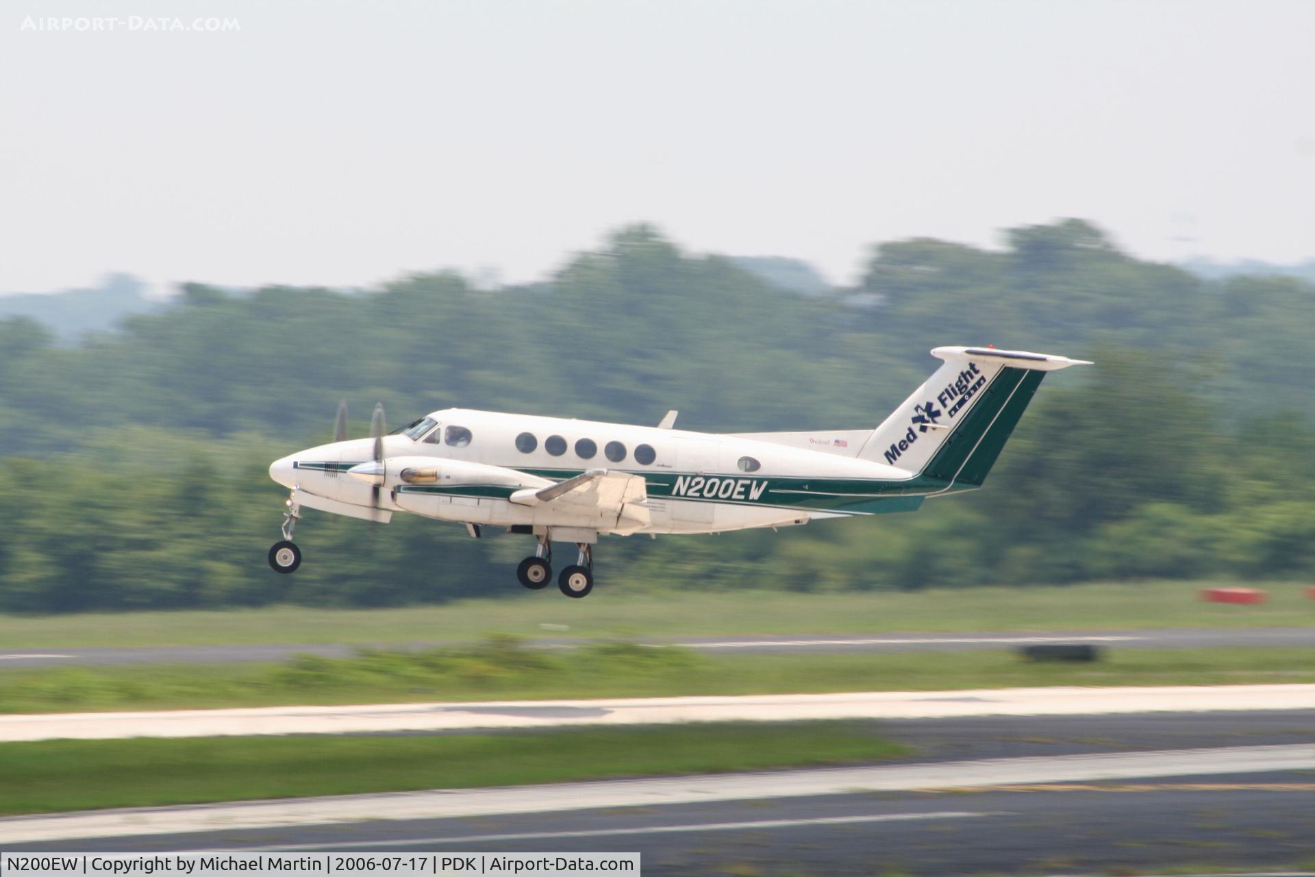 N200EW, 1983 Beechcraft B200 King Air C/N BB-1163, Lifguard flight departing runway 2R