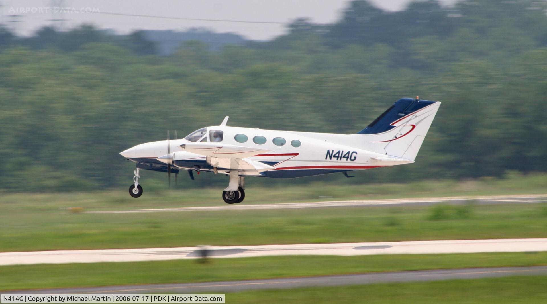 N414G, 1969 Cessna 414 Chancellor C/N 414-0024, Departing Runway 2R