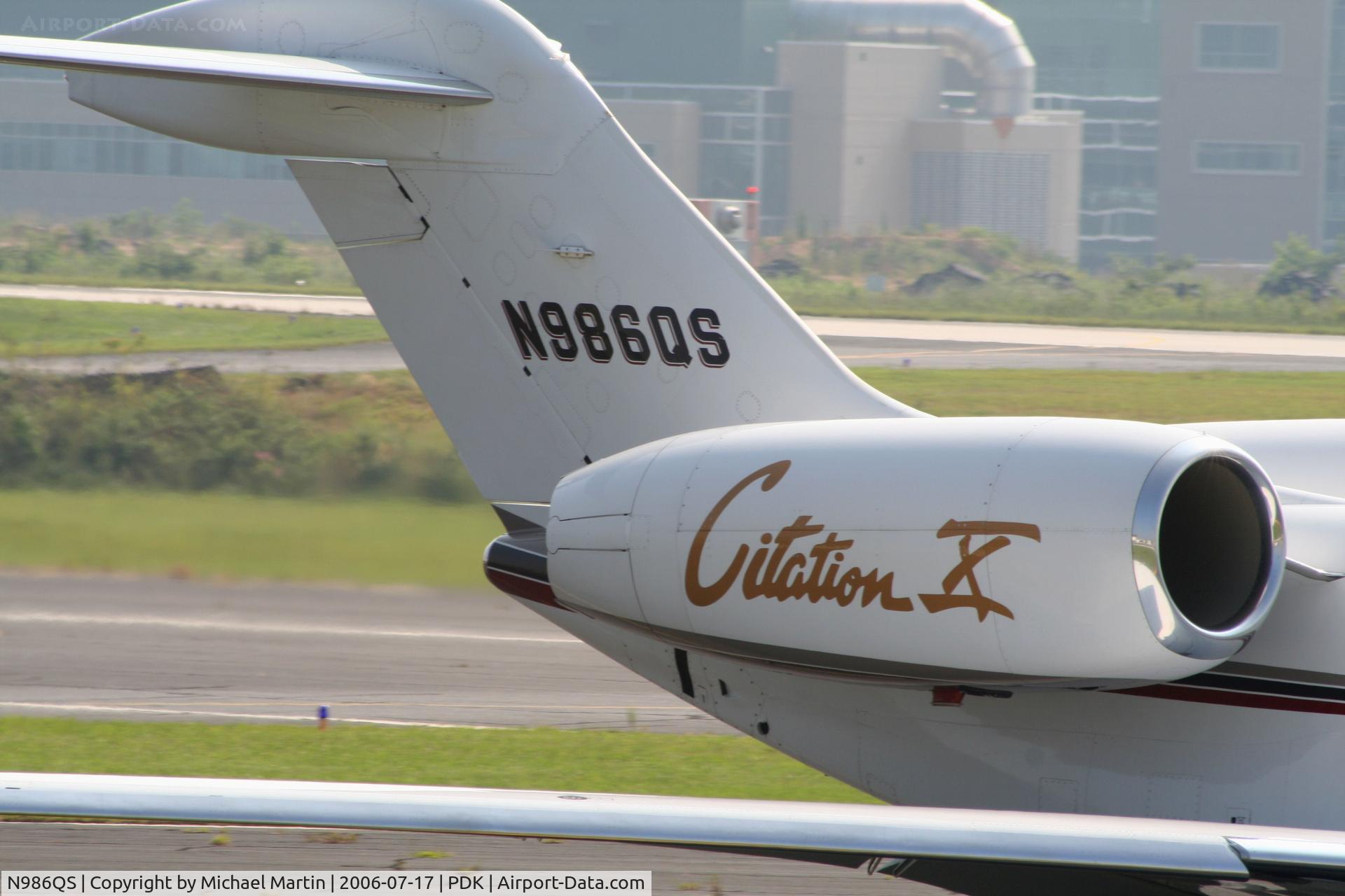 N986QS, 1999 Cessna 750 Citation X C/N 750-0086, Tail Numbers