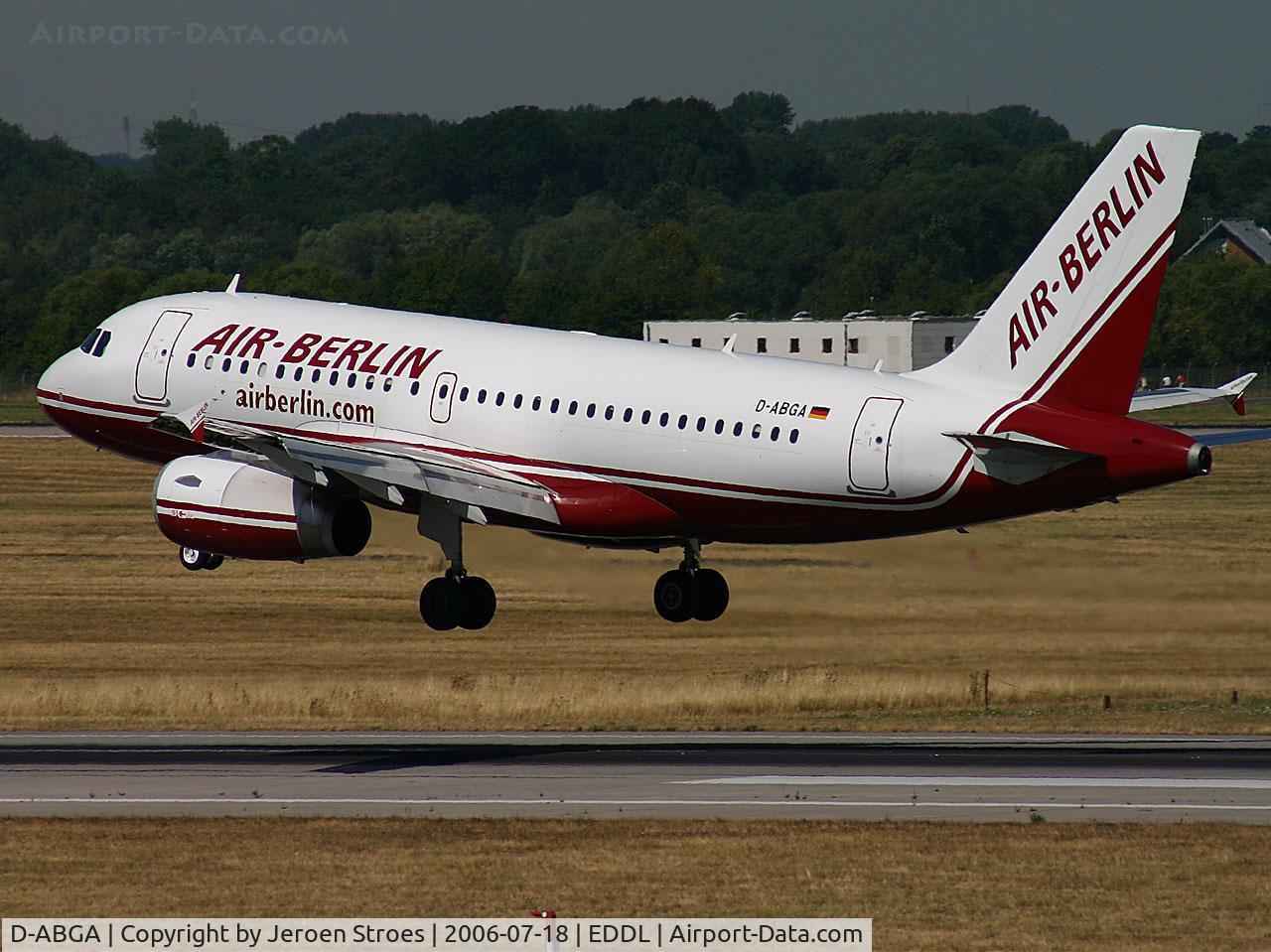D-ABGA, 2005 Airbus A319-132 C/N 2383, Air Berlin has switched from Boeing to Airbus aircraft