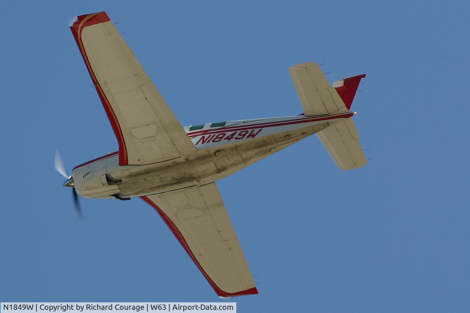 N1849W, 1973 Beech A36 Bonanza 36 C/N E-428, Take -off shot from W63