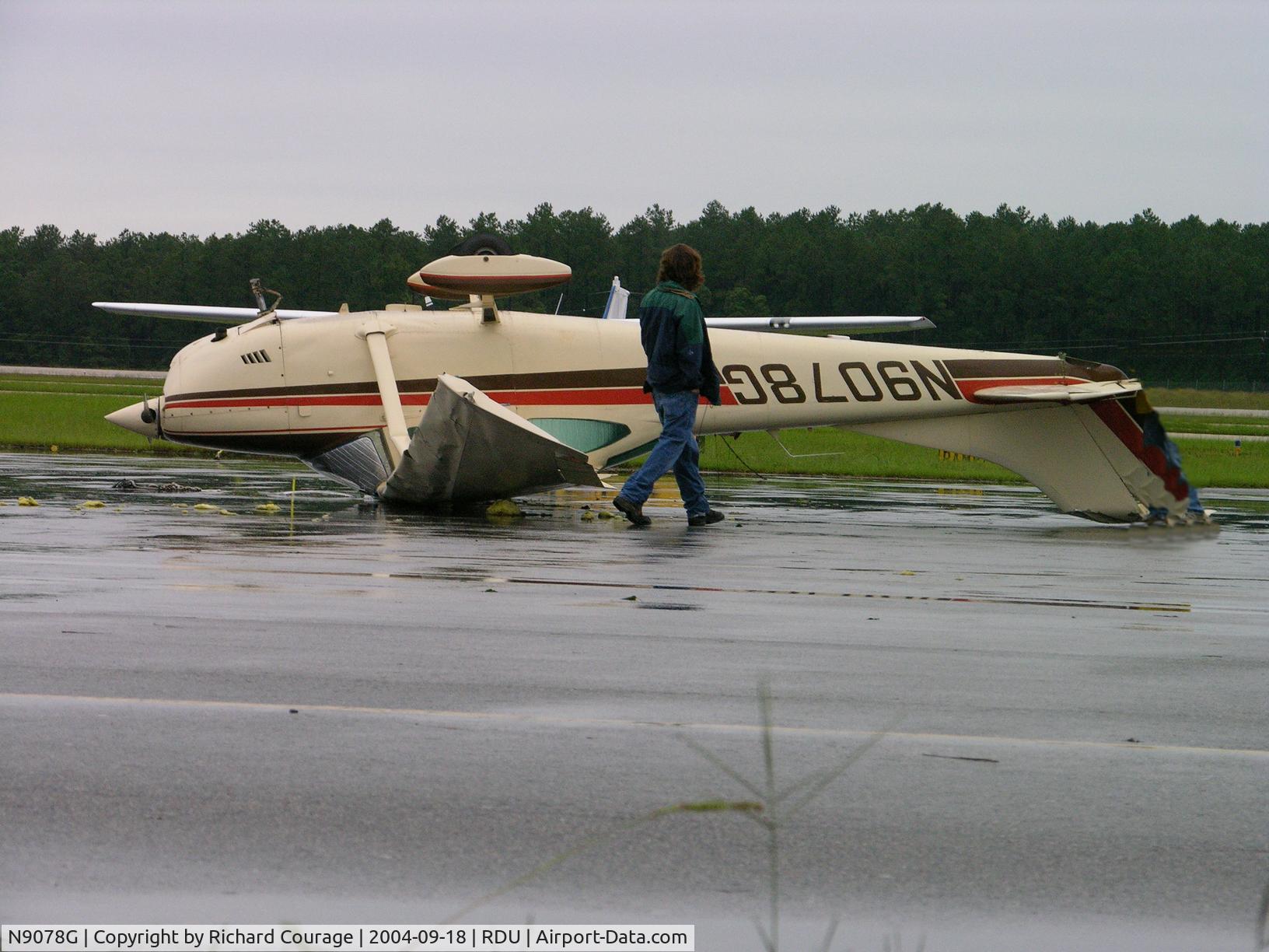 N9078G, 1995 Air Tractor Inc AT-802A C/N 802A-0015, Huge storm passed over RDU