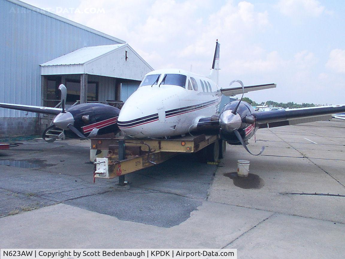 N623AW, 1967 Beech 65-A90 C/N LJ-282, Gear collapsed on landing