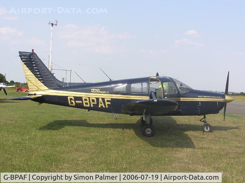 G-BPAF, 1977 Piper PA-28-161 Cherokee Warrior II C/N 28-7716142, Cherokee Warrior II of Brize Norton FC at Hinton