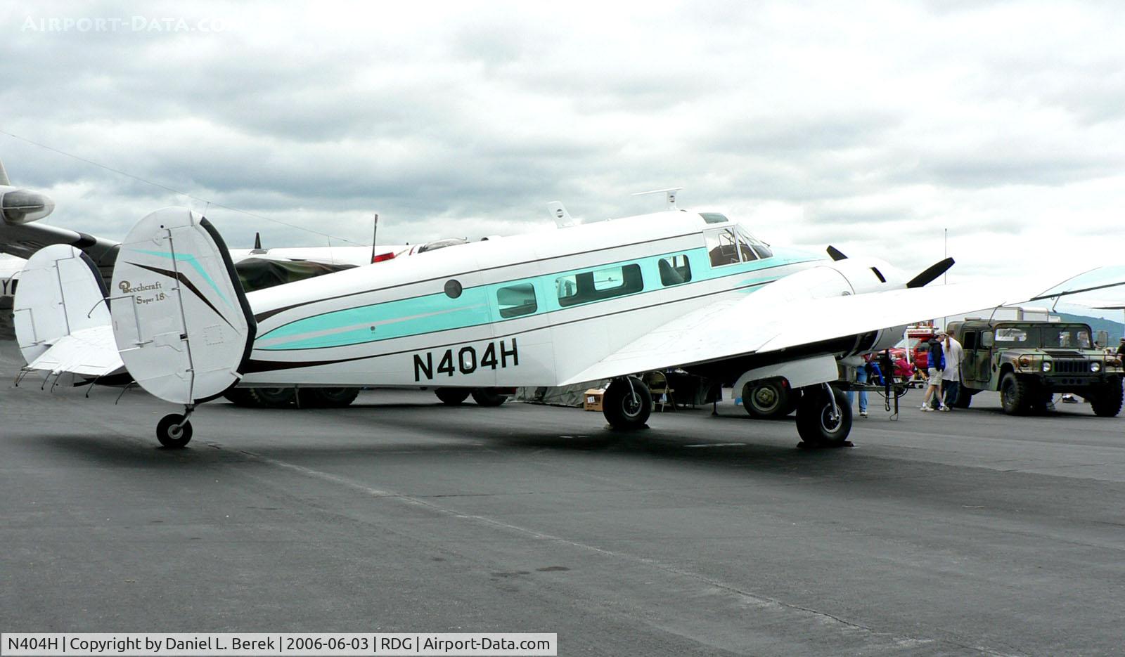 N404H, 1961 Beech G18S C/N BA-590, MAAM's spotless 1961 Beech Super 18 finally gets to leave the hangar, albeit as a static display.
