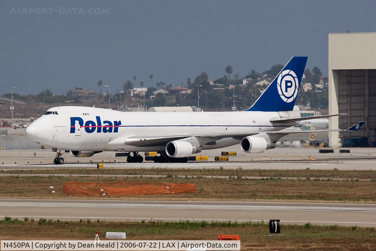 N450PA, 2000 Boeing 747-46NF C/N 30808, Polar Air Cargo N450PA taxiing after arriving on RWY 24R from Incheon Int'l (RKSI) - Seoul, Korea.