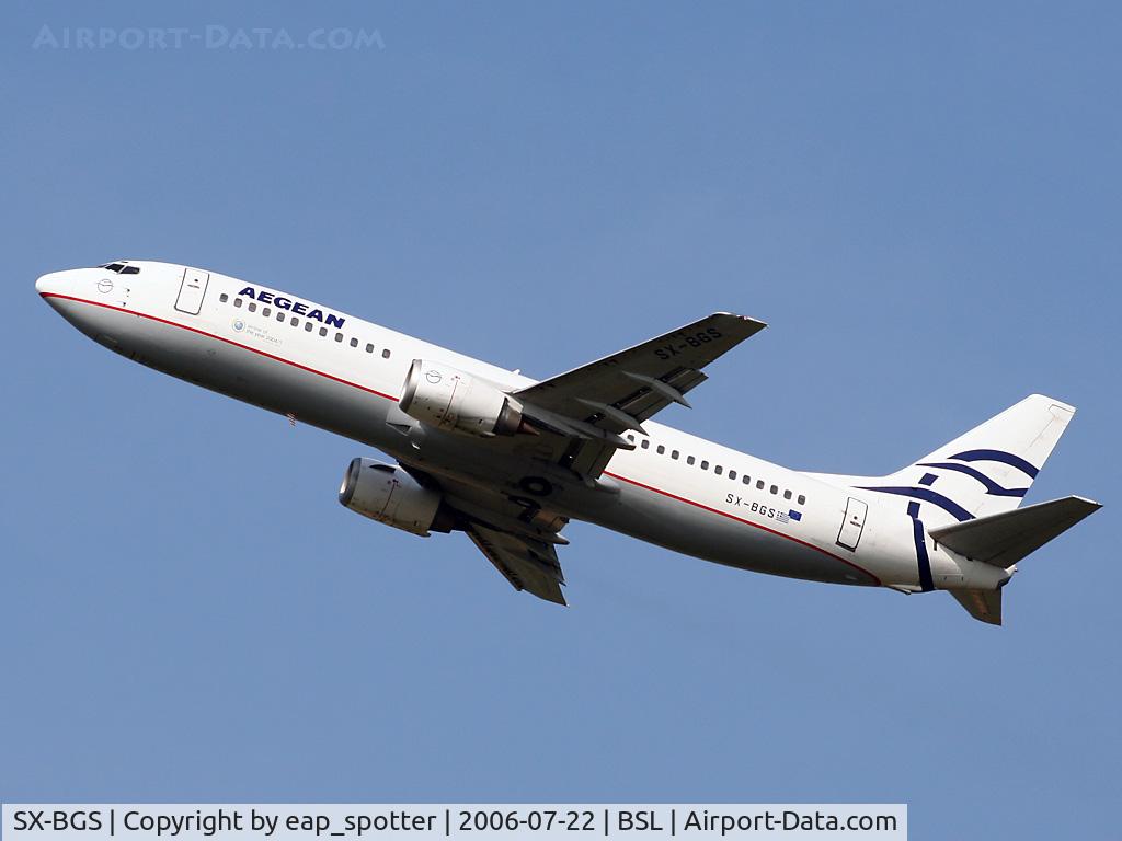SX-BGS, 1992 Boeing 737-4Q8 C/N 26279, Departing on runway 16 as A3 4149 for Athens