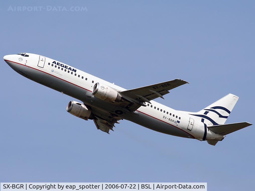 SX-BGR, 1991 Boeing 737-408 C/N 25063, Departing on runway 16 as A3 4121 to Heraklion