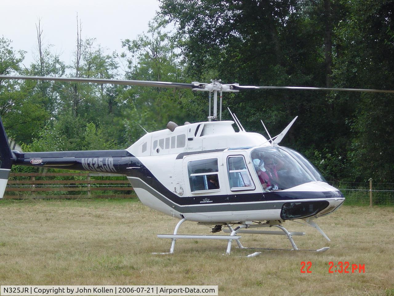 N325JR, 1981 Bell 206B C/N 3296, Take off from pasture near Enumclaw WA