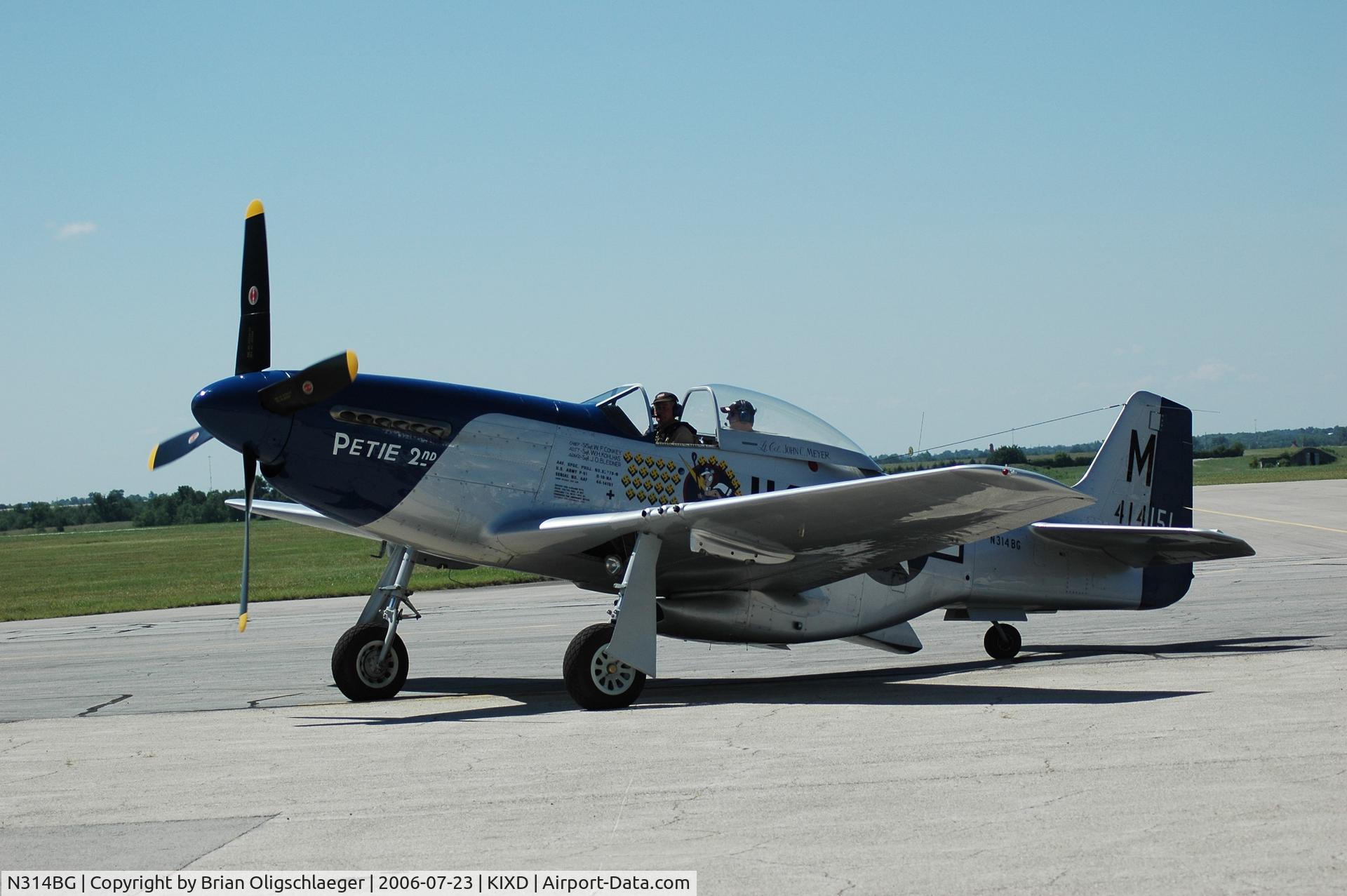 N314BG, North American P-51D Mustang C/N 122-3999 (44-73140), Back from a joyride (left side art work)