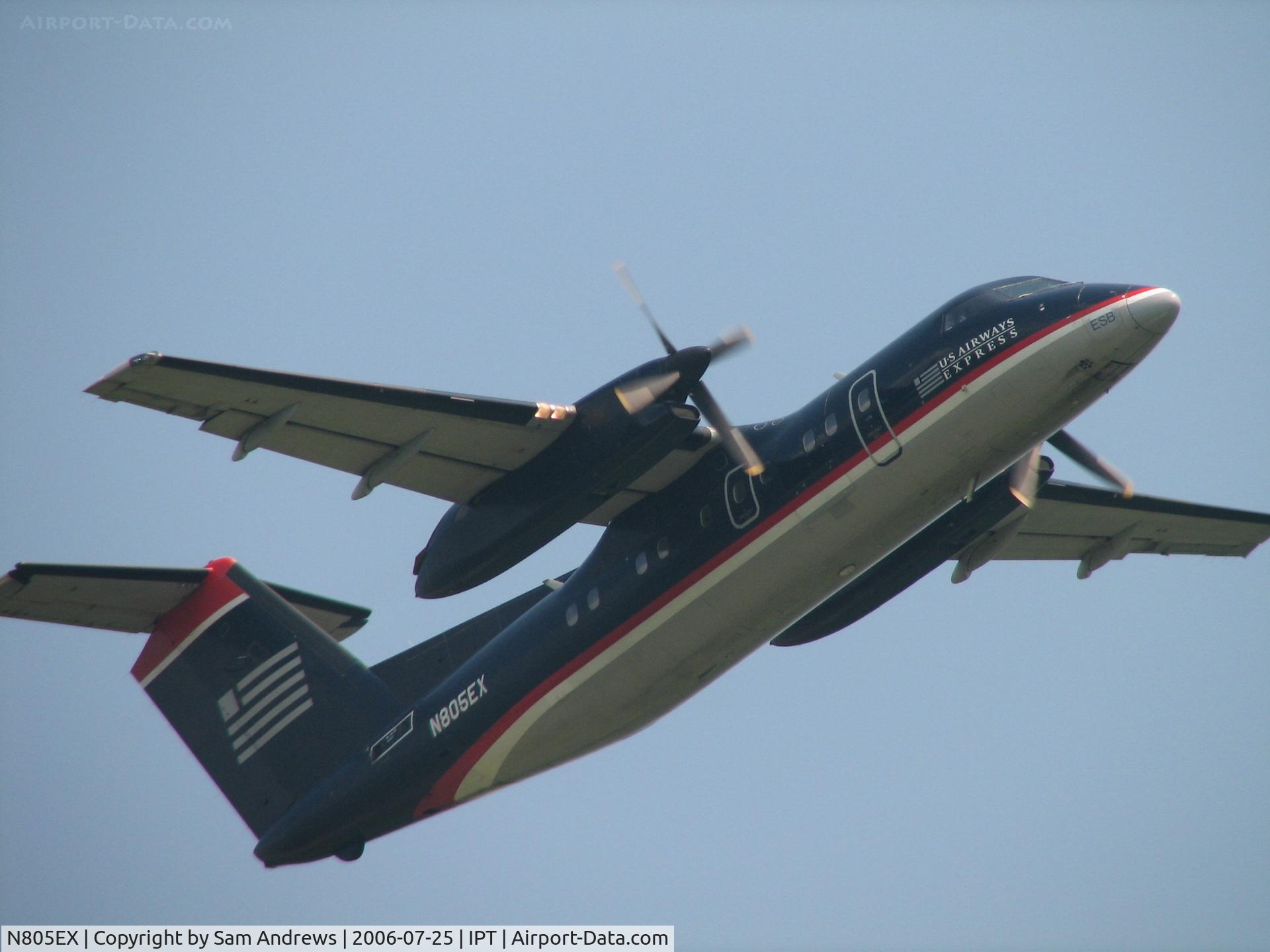N805EX, 1990 Boeing DHC-8-102 C/N 228, Just off for Philly!