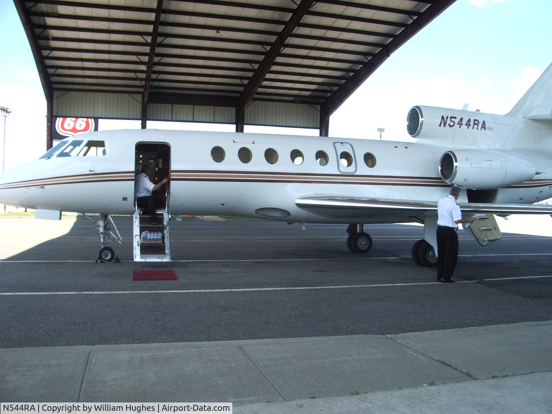 N544RA, 1984 Dassault Falcon 50 C/N 144, getting ready for departure- bringing guests to a wedding and then back home the same night-MUST BE NICE