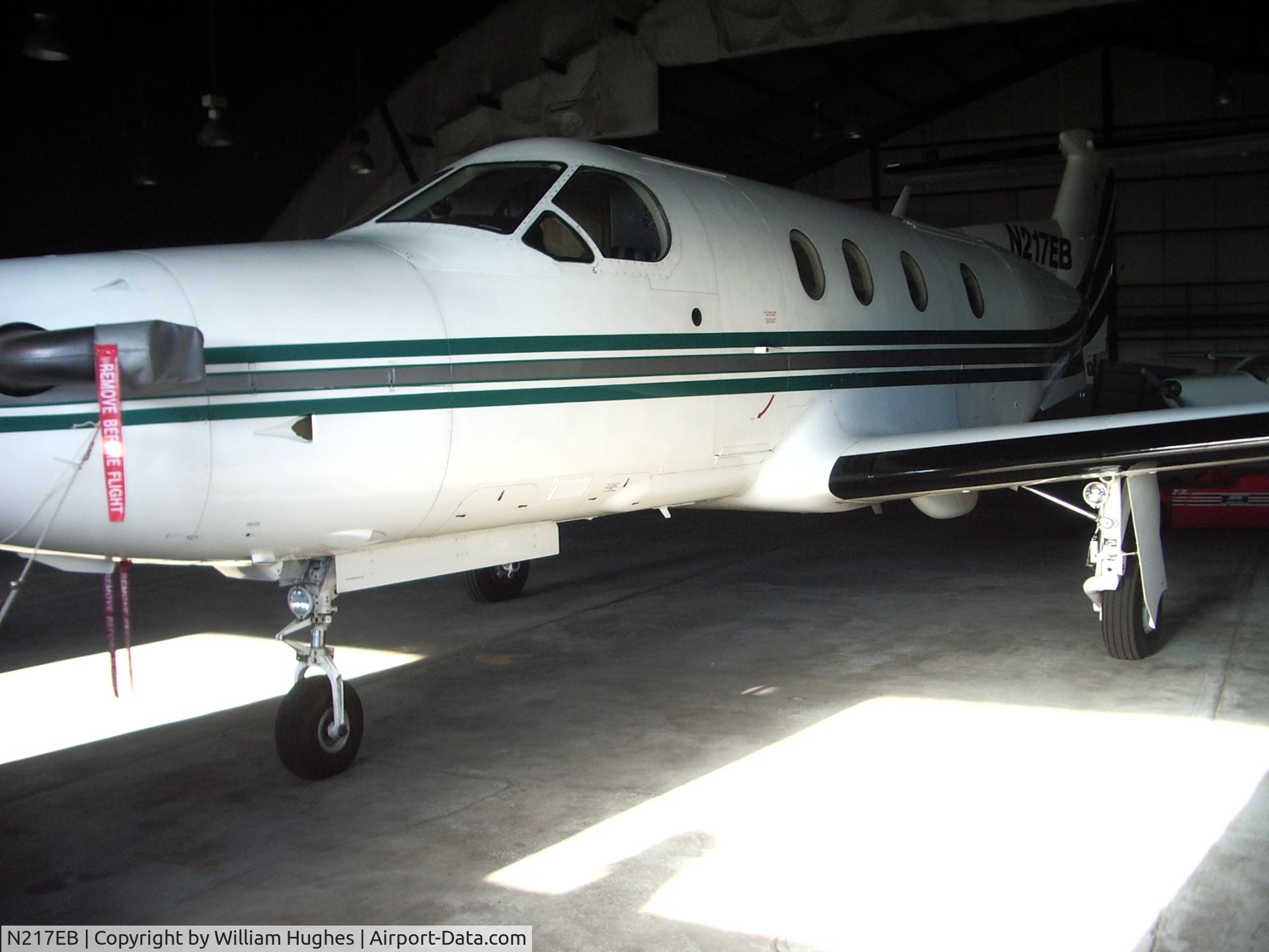 N217EB, 1996 Pilatus PC-12 C/N 154, in the hanger - where?