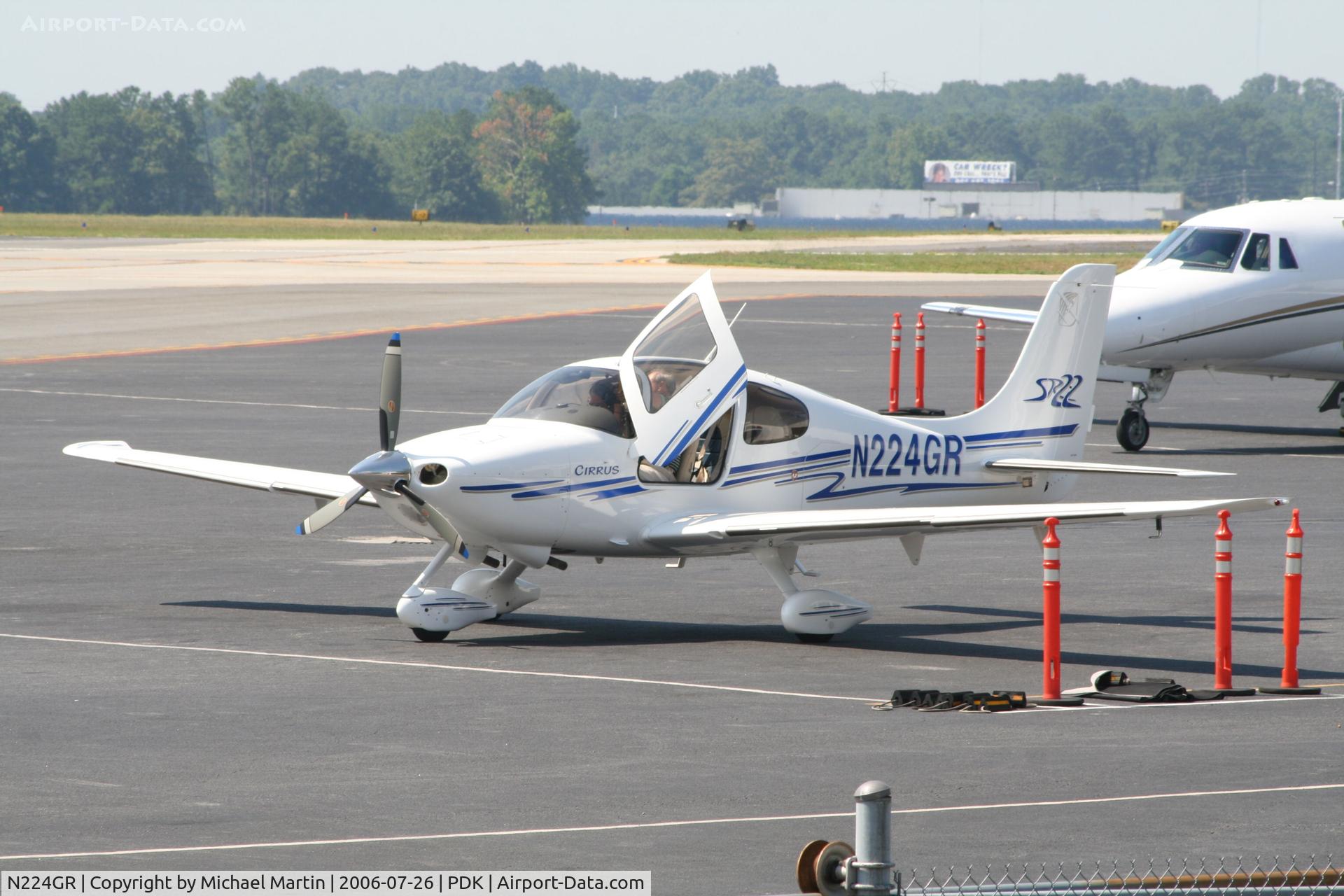 N224GR, 2003 Cirrus SR22 C/N 0626, Tied down @ Mercury Air Center