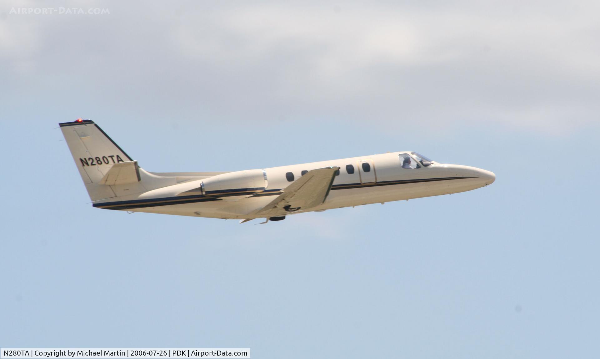N280TA, 1980 Cessna 550 Citation II C/N 550-0206, Departing 20L enroute to FTY