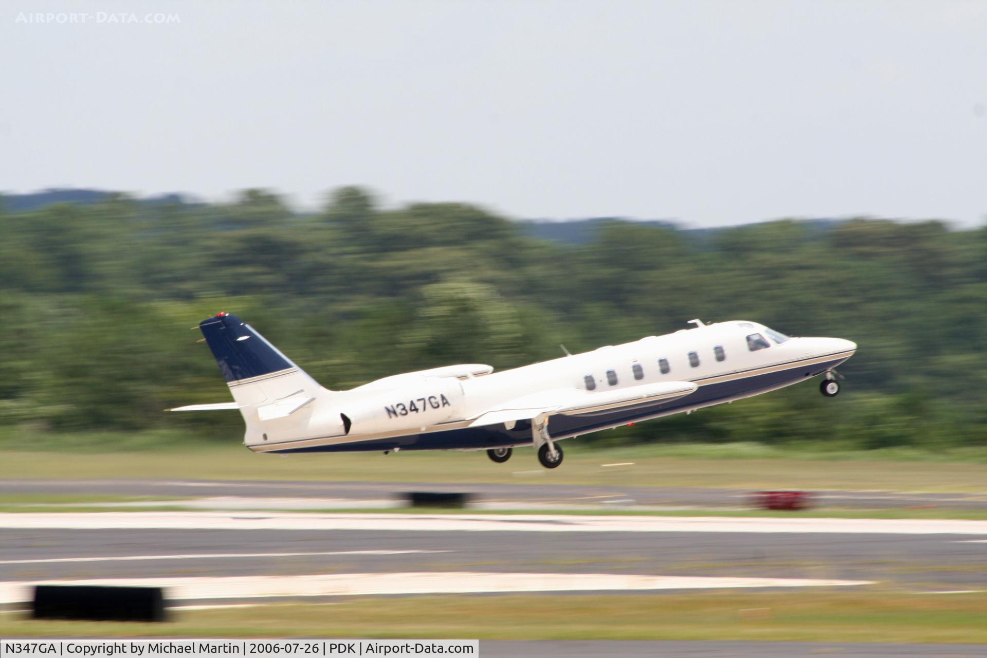 N347GA, 1981 Israel Aircraft Industries IAI-1124 Westwind C/N 347, Departing 20L enroute to CLT