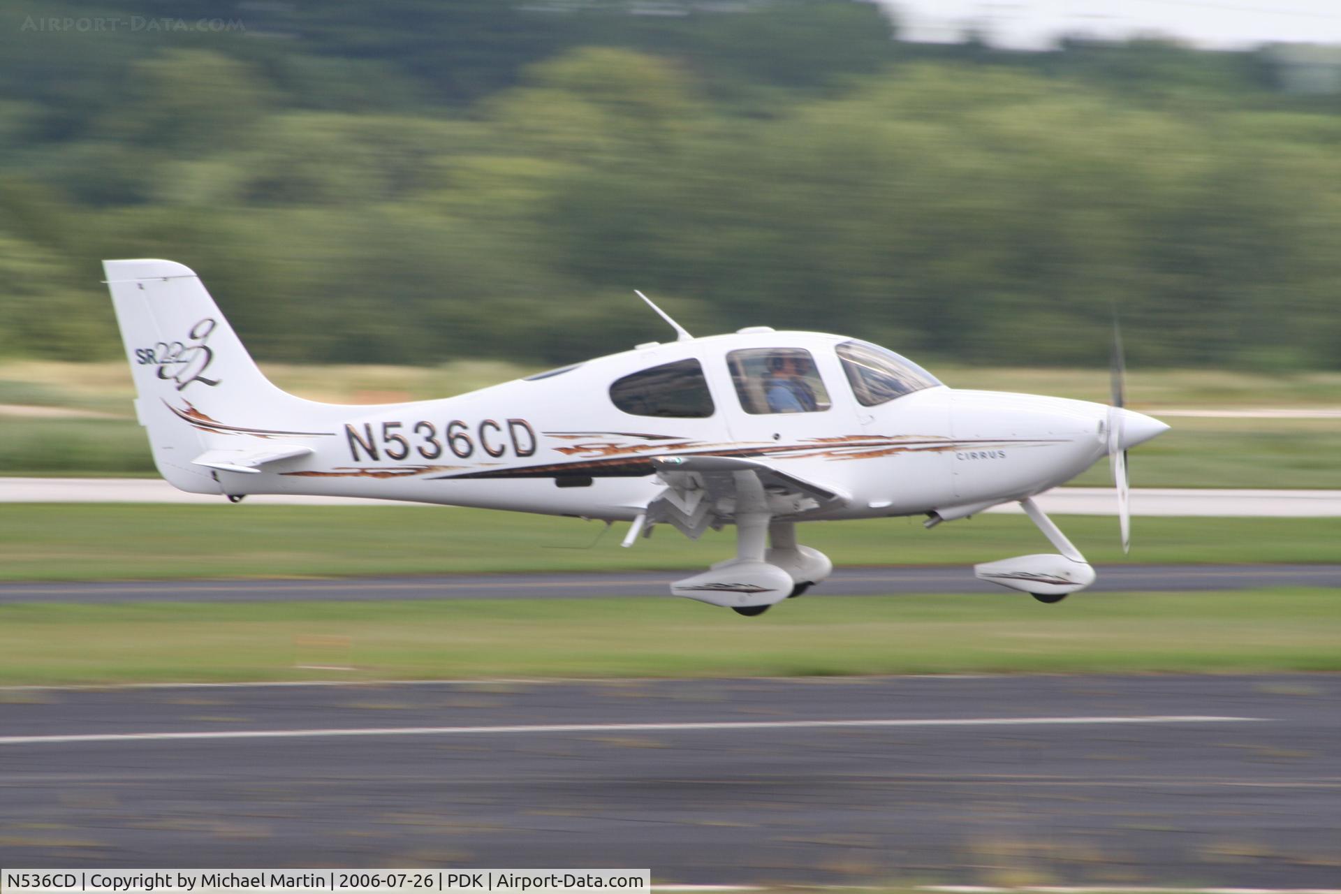 N536CD, 2006 Cirrus SR22 G2 C/N 1624, Departing 20R Enroute to CDN