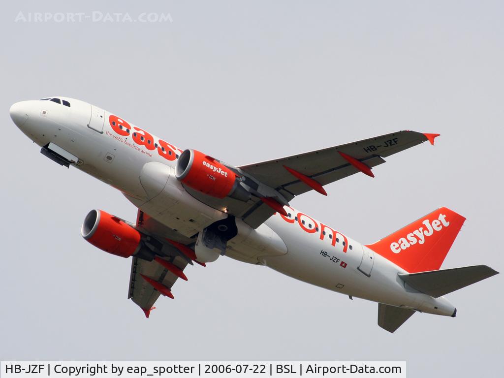 HB-JZF, 2004 Airbus A319-111 C/N 2184, Departing to BCN