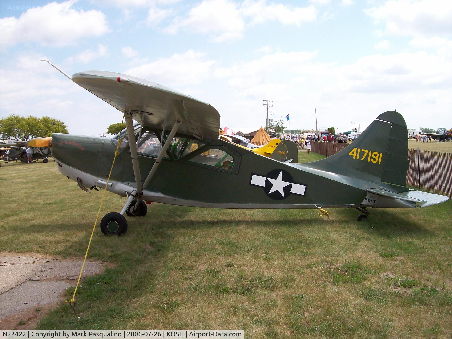 N22422, Stinson L-5B Sentinel C/N 44-17191A, Stinson L-5B