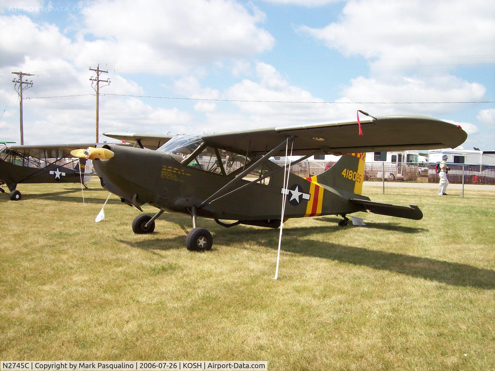 N2745C, Stinson L-5E Sentinel C/N 44-18025, Stinson L-5E