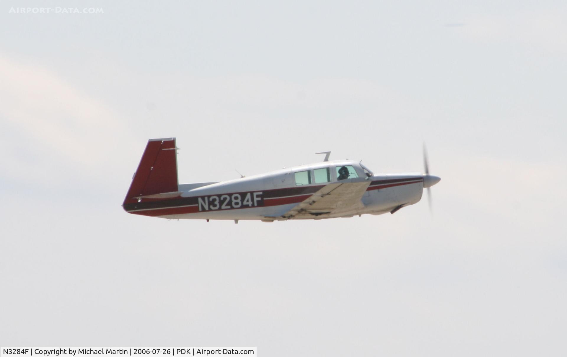 N3284F, 1967 Mooney M20F Executive C/N 670377, Gear up after take off from 20R