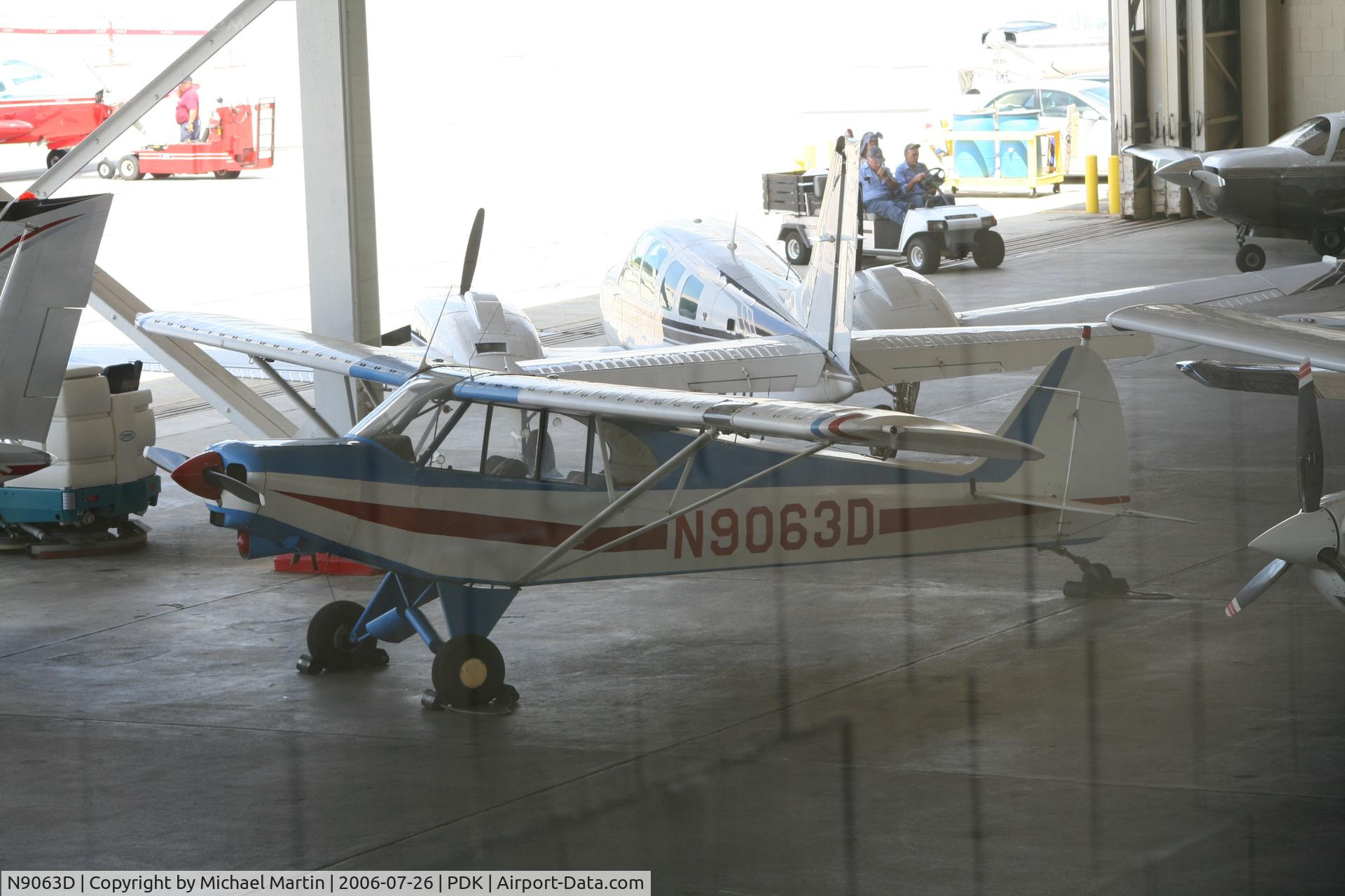 N9063D, 1958 Piper PA-18A 150 Super Cub C/N 18-6428, In Epps Air Service hanger with various other aircraft.
