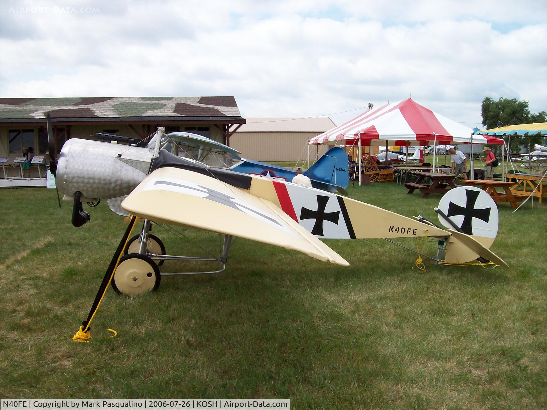 N40FE, 2005 Fokker E.III Eindecker Replica C/N 001, Eindecker E111