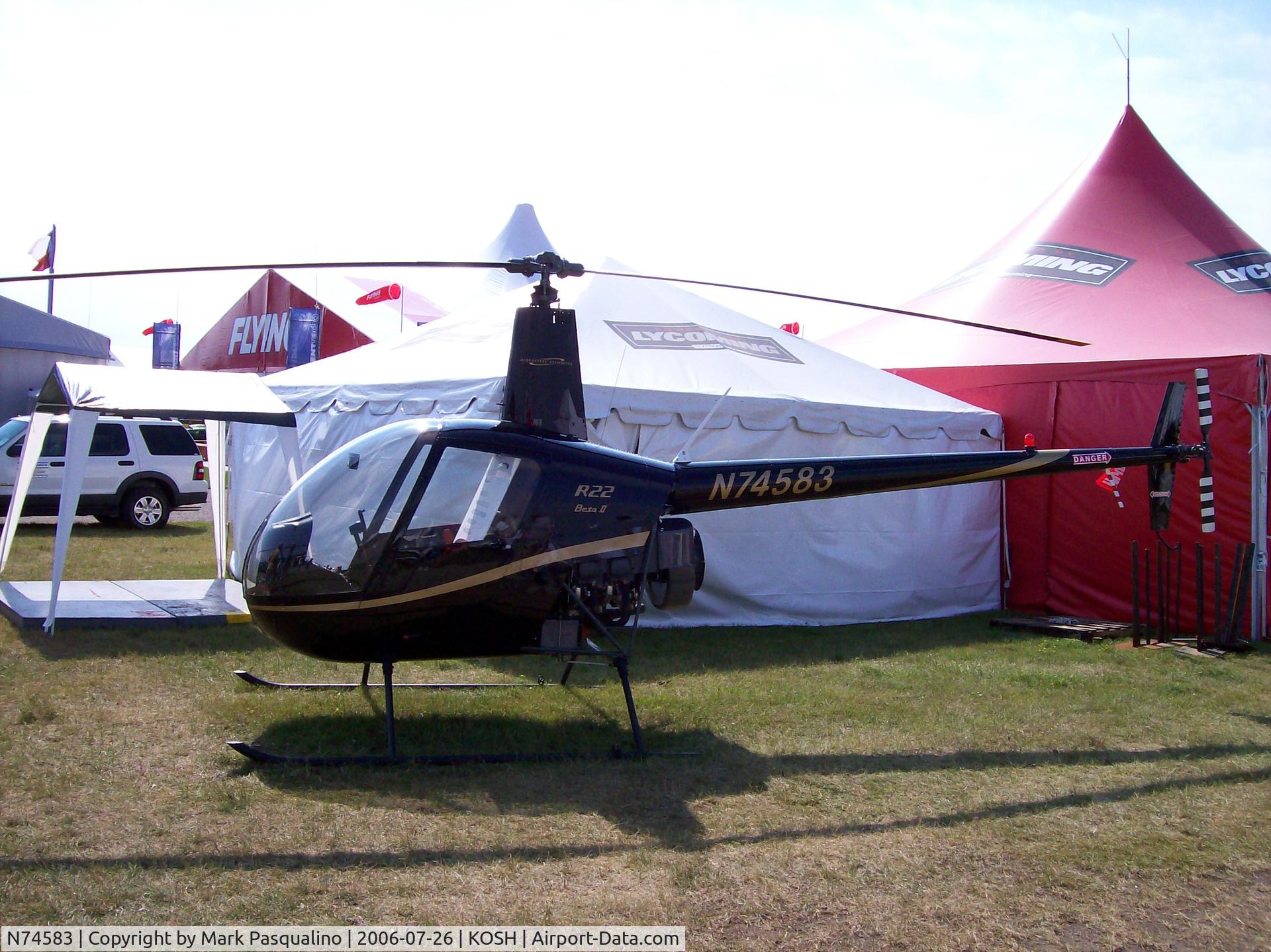 N74583, 2005 Robinson R22 BETA C/N 3923, R22