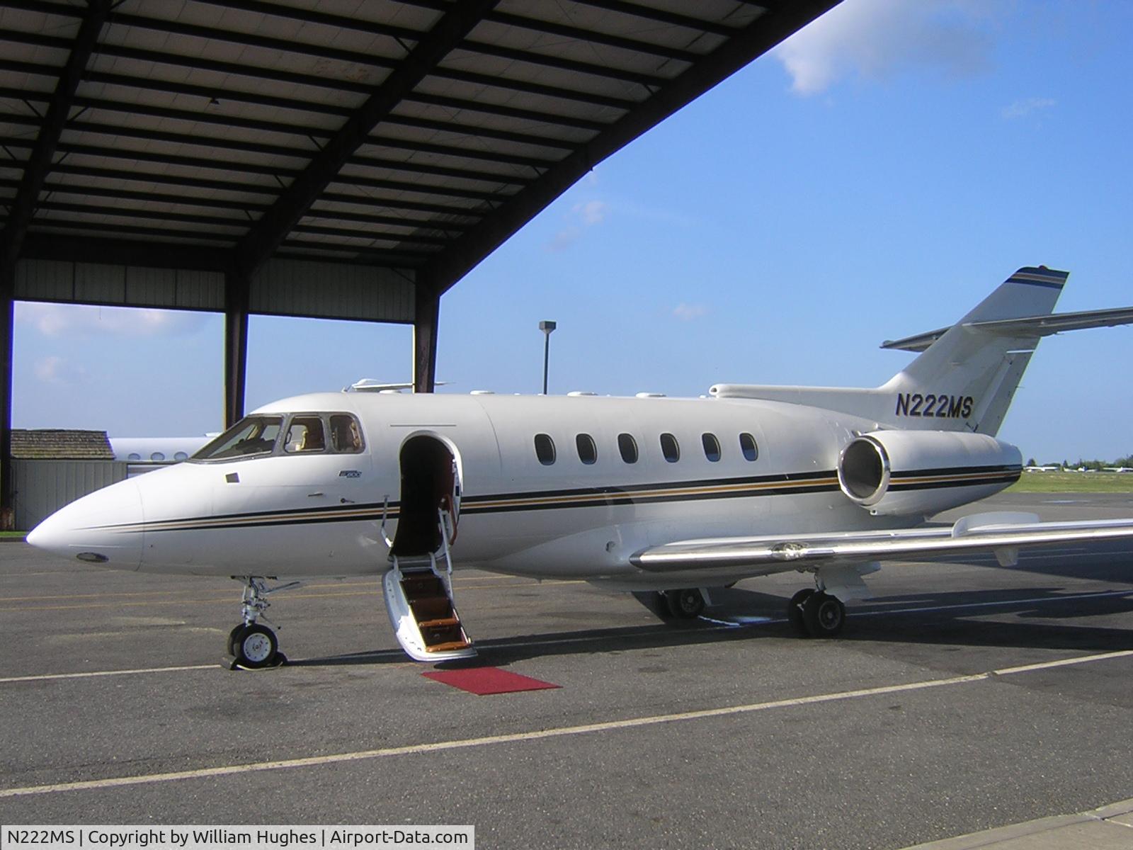 N222MS, British Aerospace BAe.125 Series 800A C/N 258132, waiting for one passenger to depart to Florida