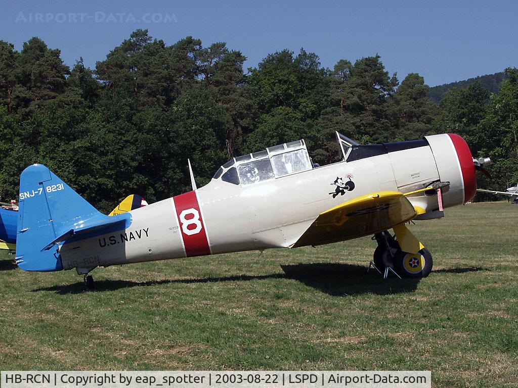 HB-RCN, 1952 North American T-6G Texan C/N 197-035, At Airdisplay Dittingen 2003