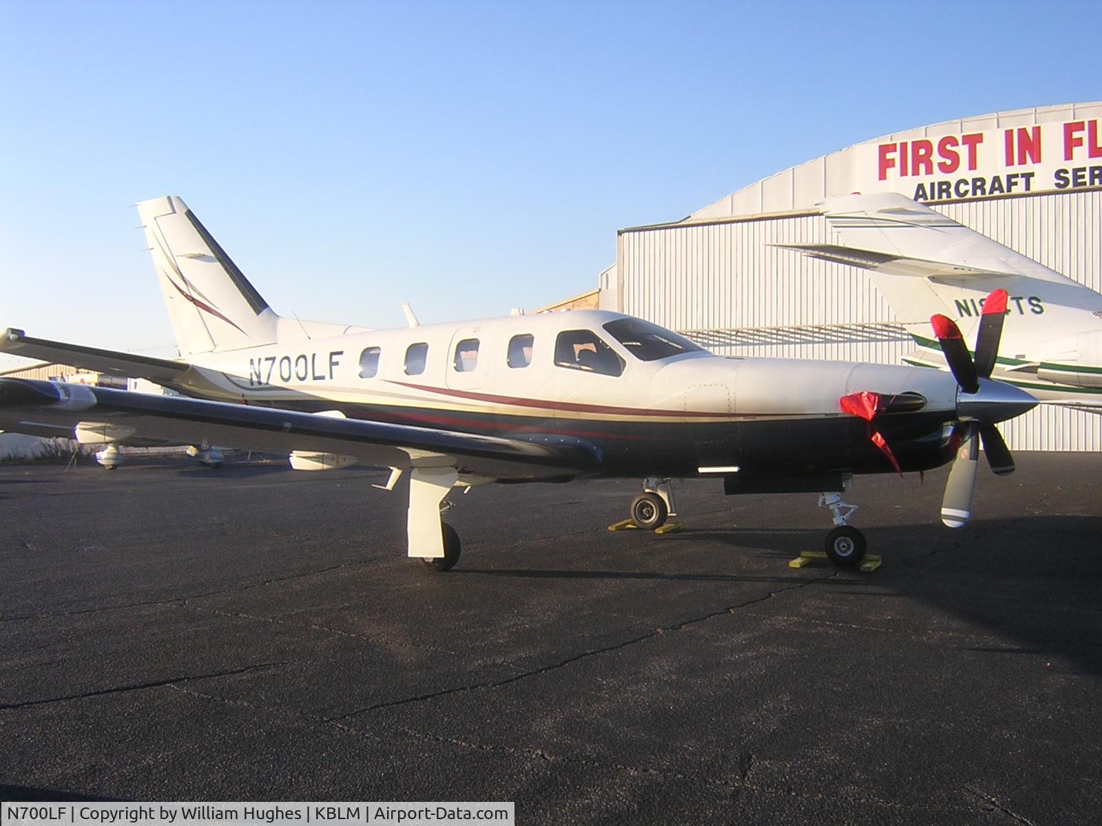 N700LF, 2003 Socata TBM-700 C/N 270, sitting on the ramp ready to depart to Ocean Reef Club in Florida (07FA) private airport