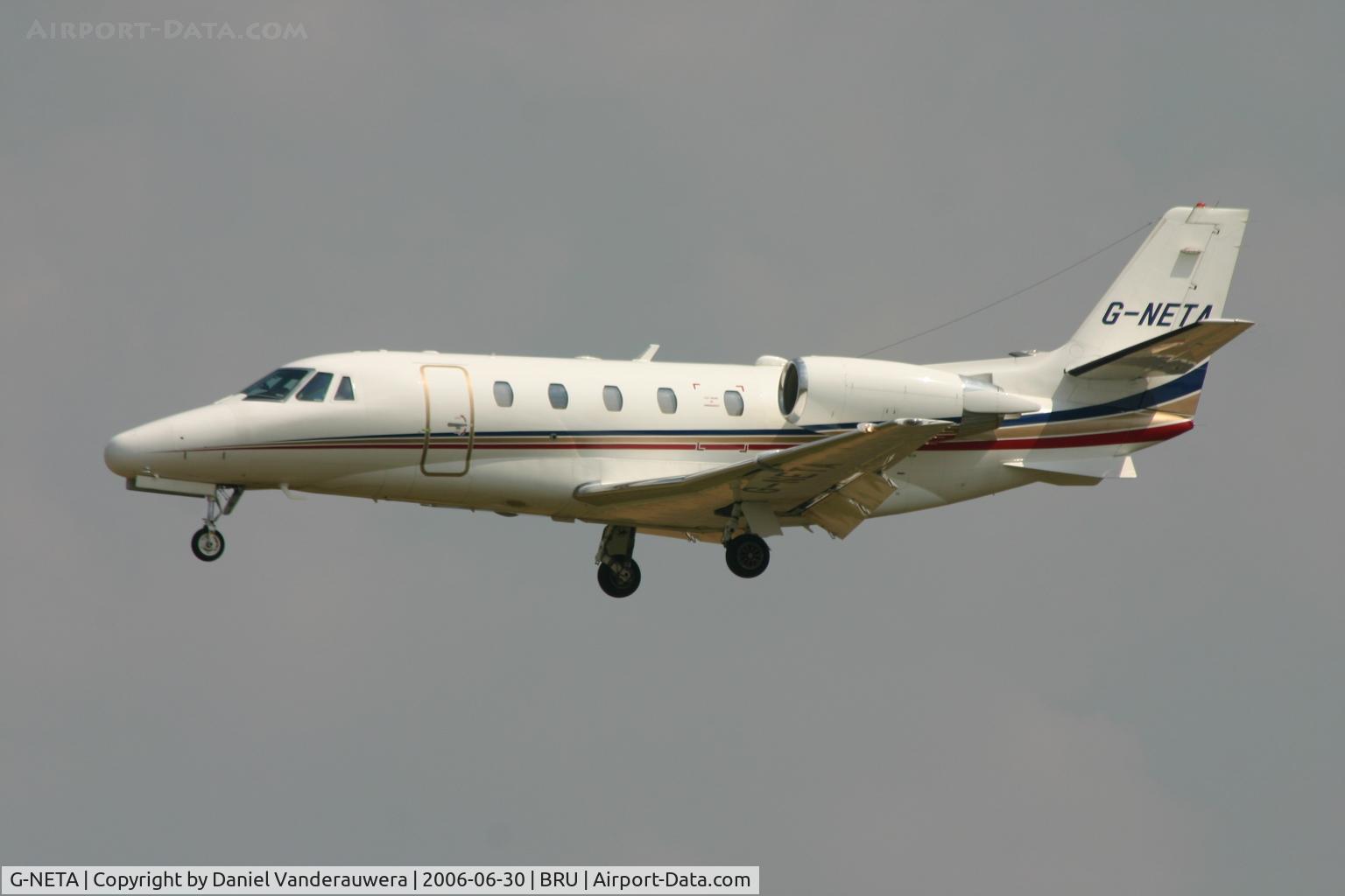 G-NETA, 2002 Cessna 560XL Citation Excel C/N 560-5230, short to land on rwy 02