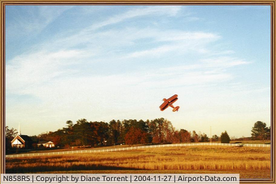 N858RS, 1981 Steen Skybolt C/N 100RS, Departure manuever from home field