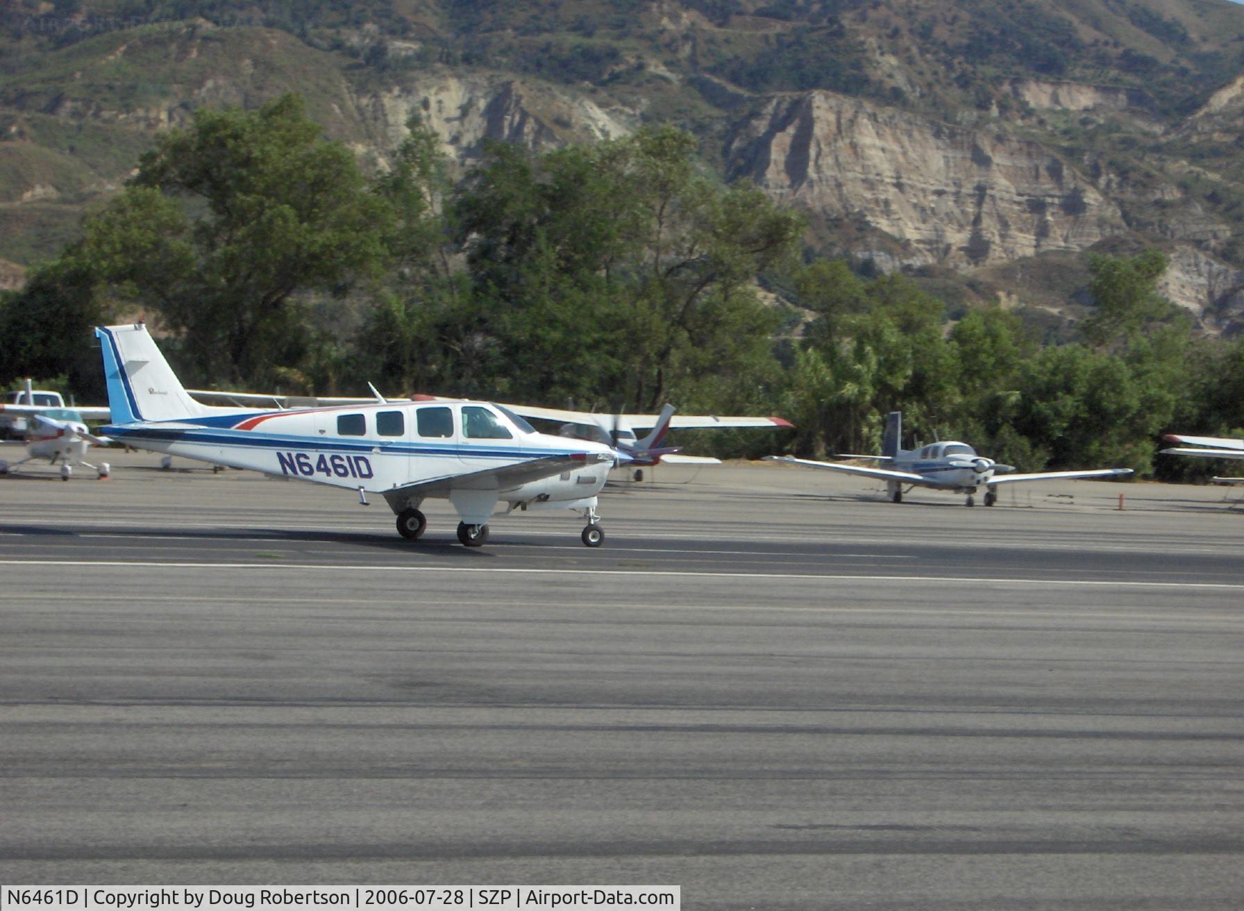 N6461D, 1982 Beech B36TC Bonanza C/N EA-287, 1982 Beech B36TC BONANZA, Continental TSIO-520-UB 300 Hp, takeoff roll Runway 22