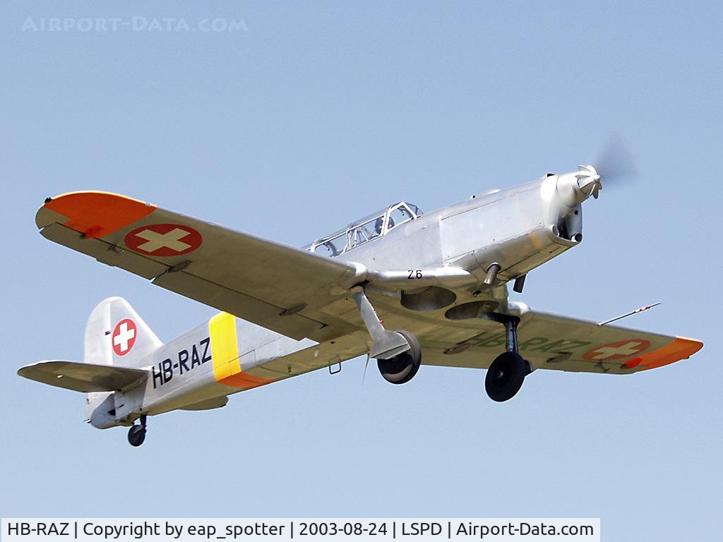 HB-RAZ, 1948 Pilatus P2-05 C/N 46, taking off at Airsisplay