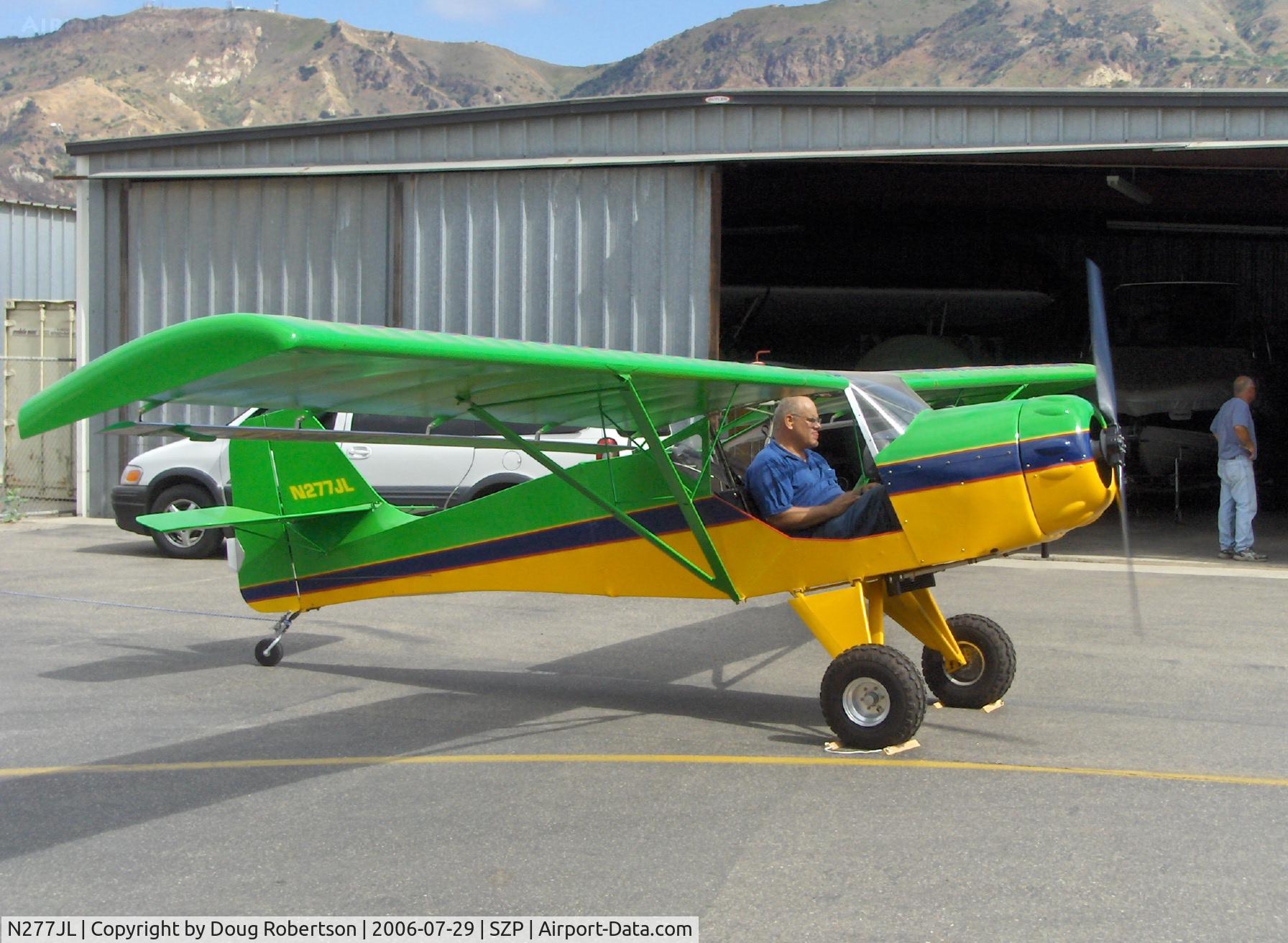 N277JL, 1991 Denney Kitfox Model 1 C/N 122, 1991 Lawrence KITFOX, Rotax, engine rupup, aircraft tethered