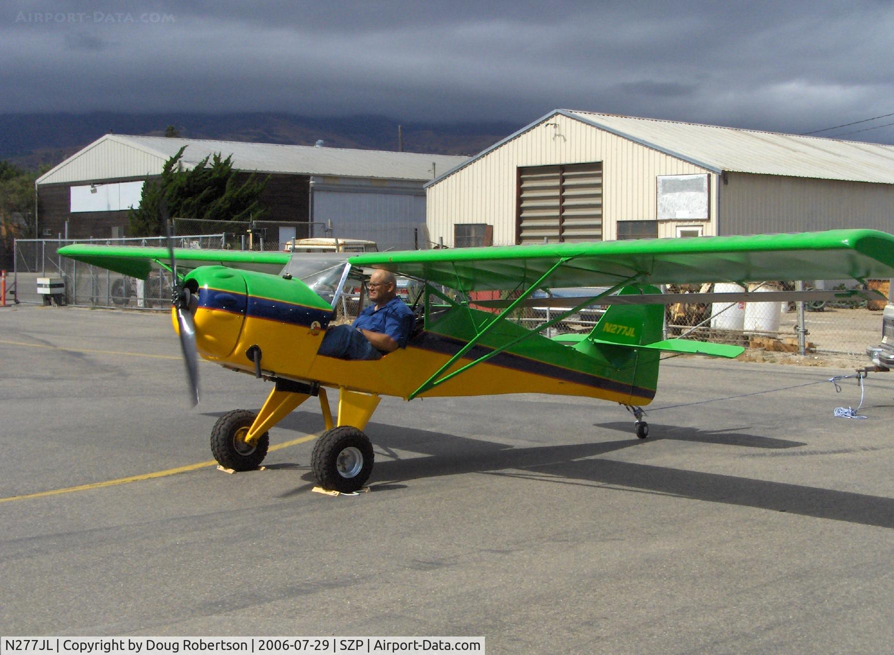 N277JL, 1991 Denney Kitfox Model 1 C/N 122, 1991 Lawrence KITFOX, Rotax high power engine runup, tethered