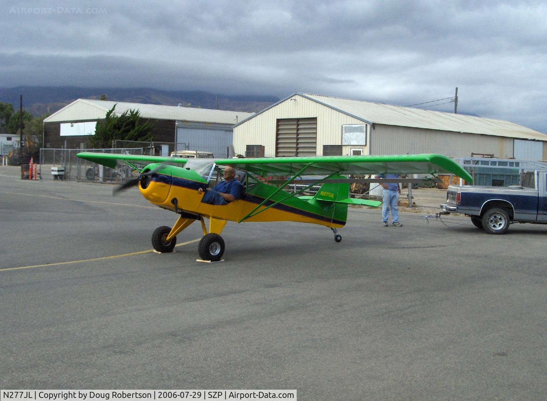N277JL, 1991 Denney Kitfox Model 1 C/N 122, 1991 Lawrence KITFOX, Rotax engine runup