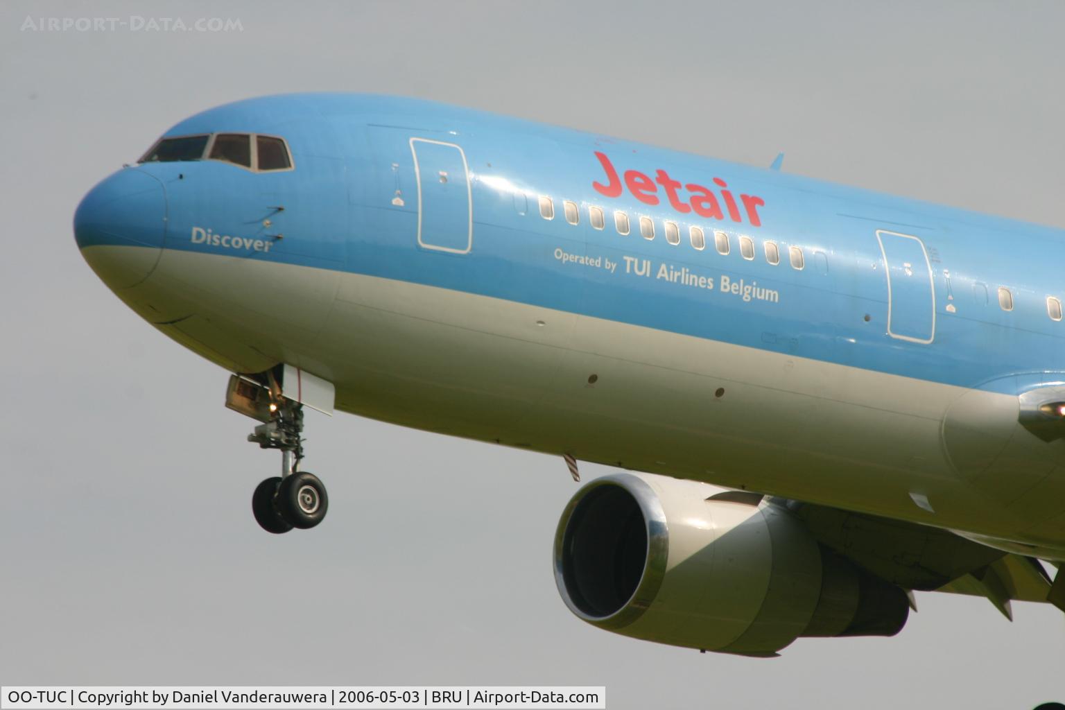 OO-TUC, 1990 Boeing 767-341/ER C/N 24844, arrival of flight TUB8208