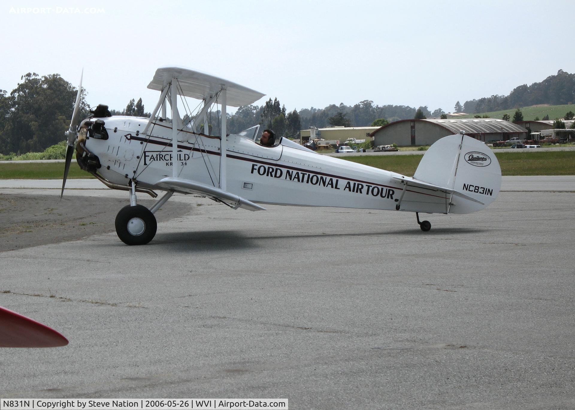 N831N, 1929 Fairchild KR-34C C/N 426, 1929 Fairchild KR-34C as NC831N taxying in @ Watsonville Municipal Airport, CA